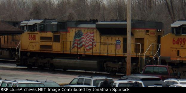 UP 8681, conductor's side view